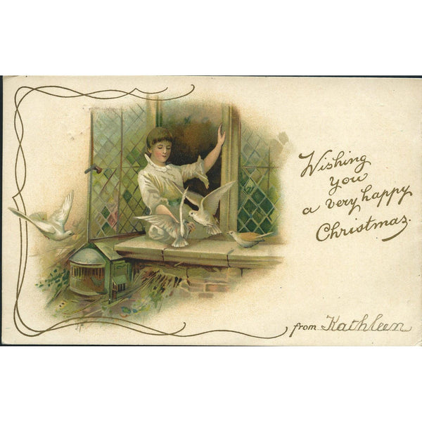 Greetings Postcard 'Wishing you a very happy Christmas'