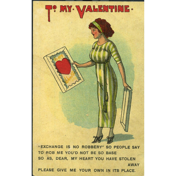 Sweetheart Postcard 'To My Valentine'