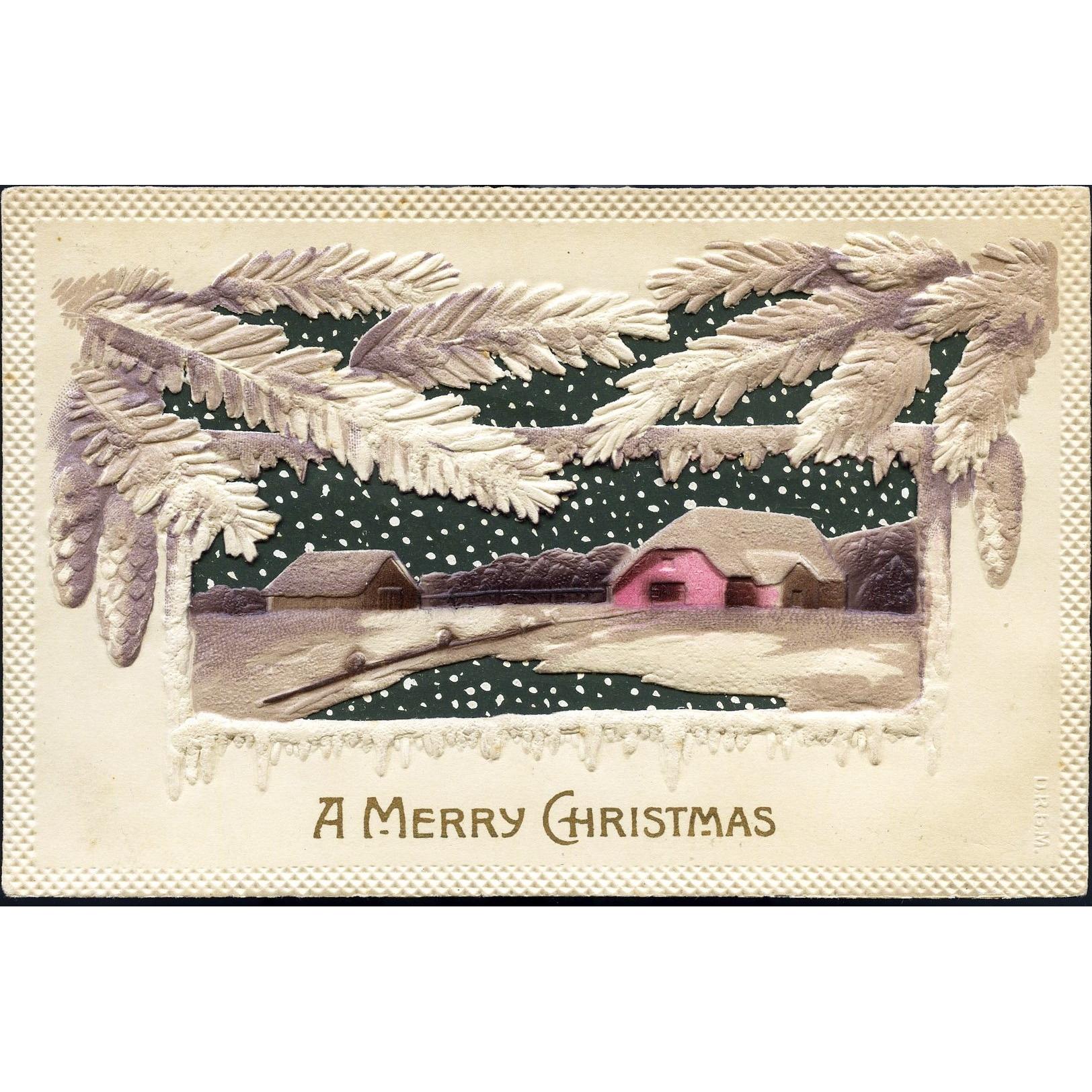 Greetings Postcard 'A Merry Christmas'