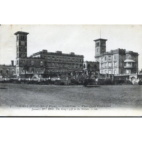 LL (Léon & Lévy) postcard 'Osborne House (Isle of Wight).- North Front'