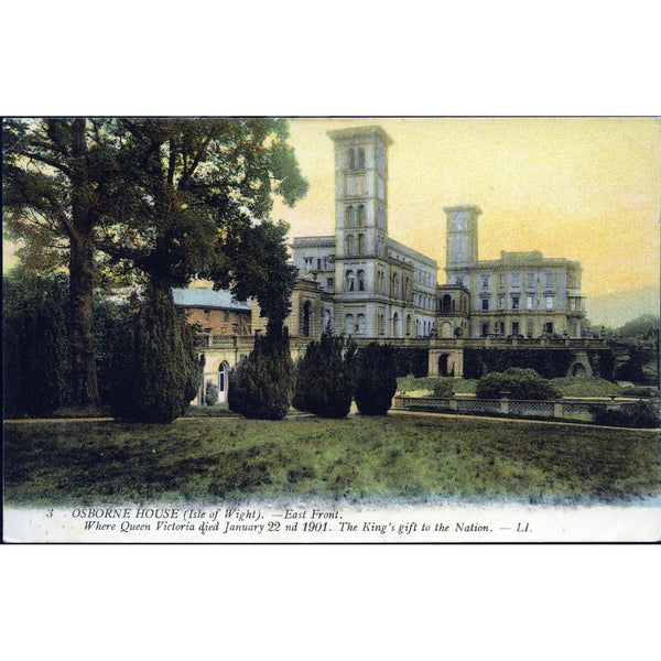 LL (Léon & Lévy) colour postcard 'Osborne House (Isle of Wight).- East Front'