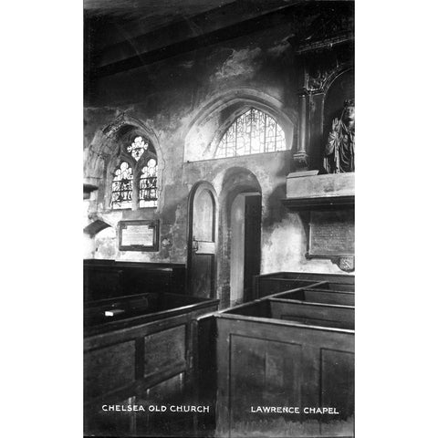 Real Photograph Postcard 'Chelsea Old Church, Lawrence Chapel'