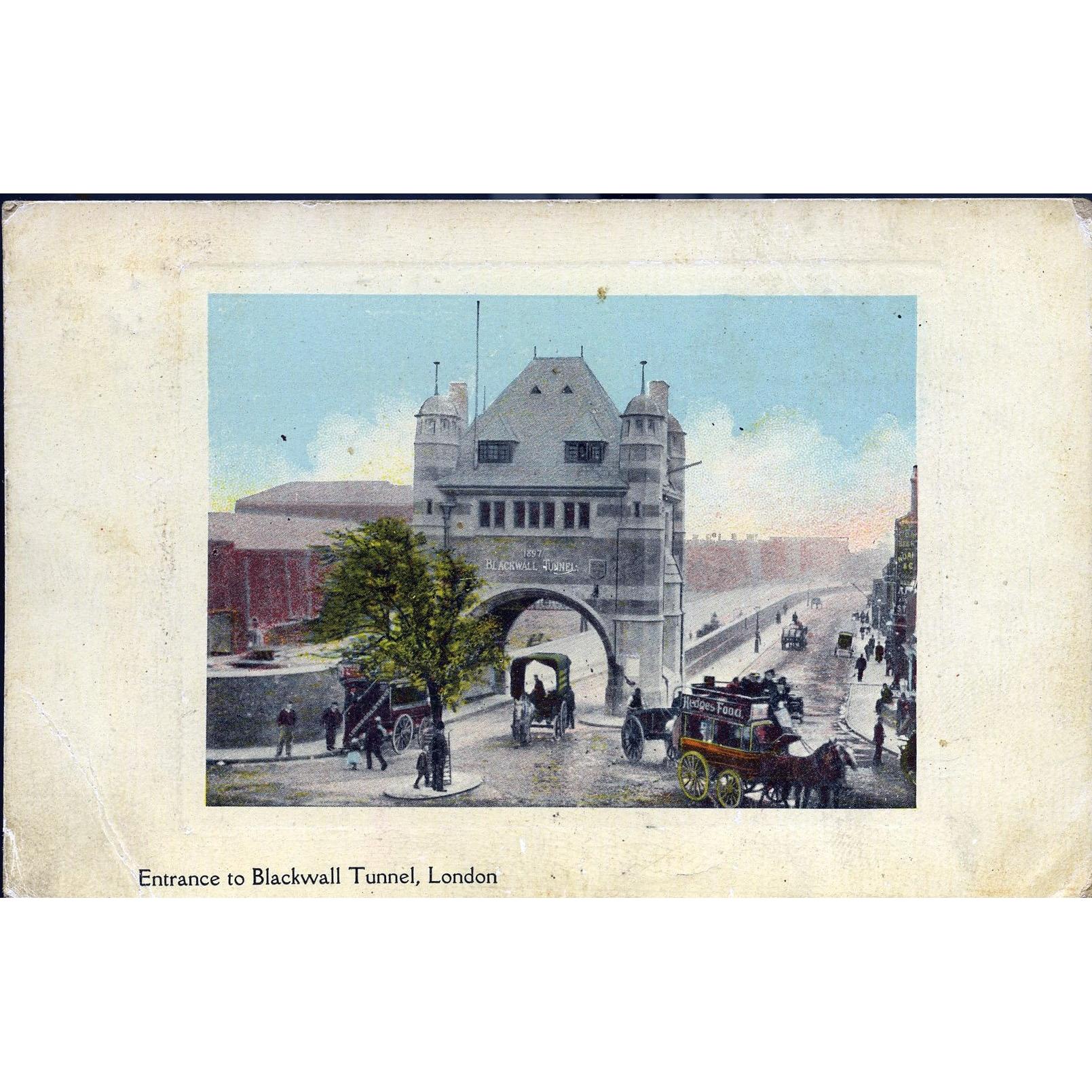 Postcard 'Entrance to Blackwall Tunnel, London'