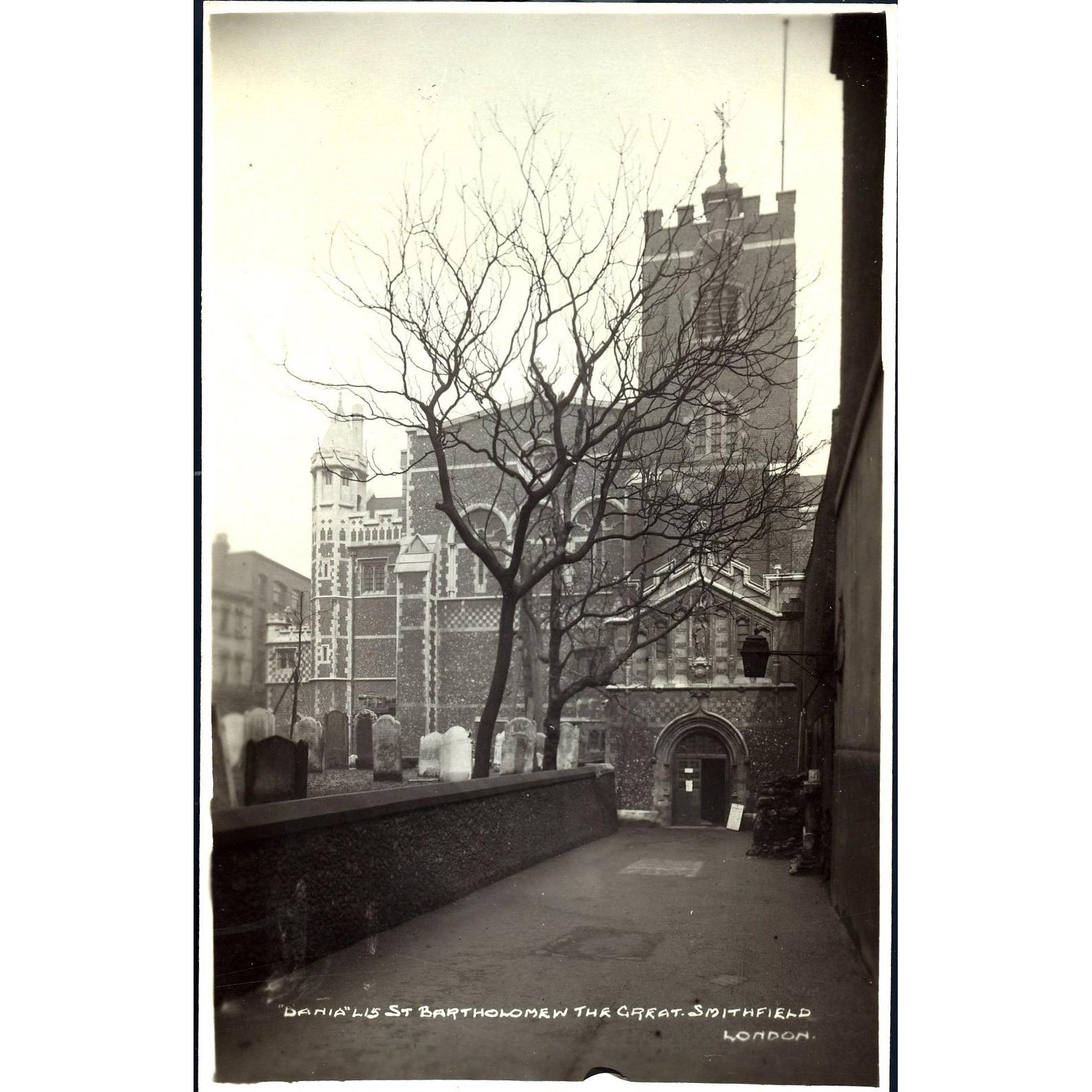 Real Photograph Postcard 'St. Bartholomew The Great Smithfield London'