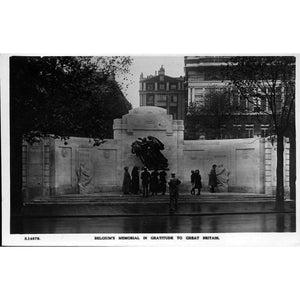 Kingsway Real Photo Series Postcard 'Belgium's Memorial in Gratitude to Great Britain'