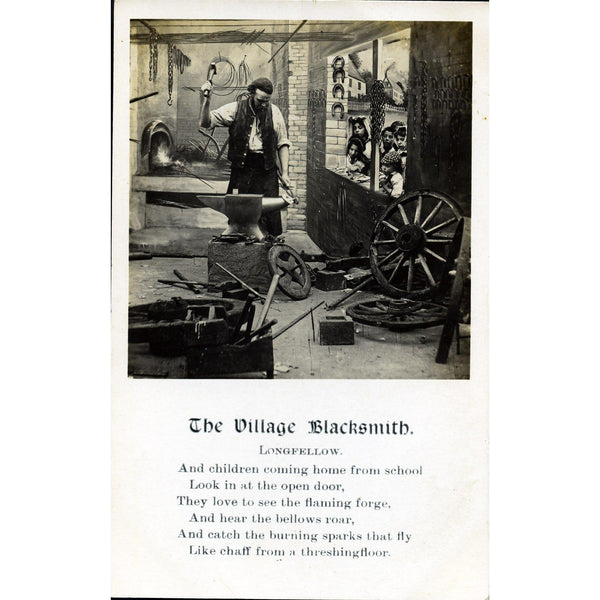 Bamforth's Life Model Series Postcard 'The Village Blacksmith'