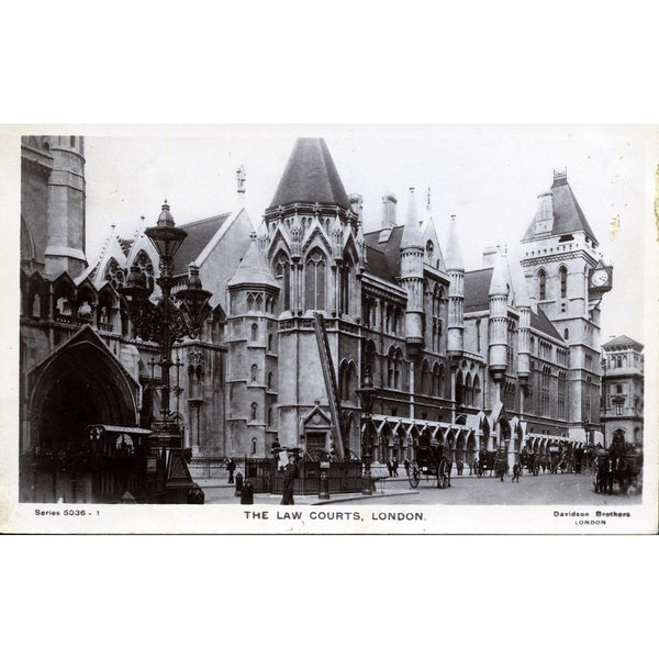 Davidson Brothers Real Photograph Postcard 'The Law Courts, London'