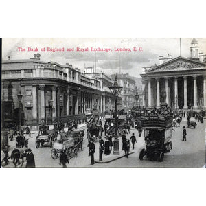 William Whiteley Postcard 'The Bank of England and Royal Exchange, London, E. C.'