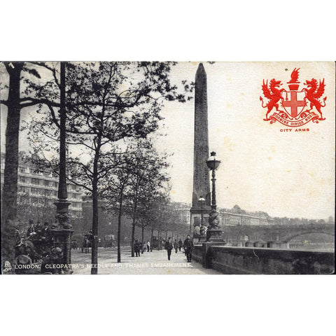 Tuck's Postcard 'London, Cleopatra's Needle and Thames Embankment'