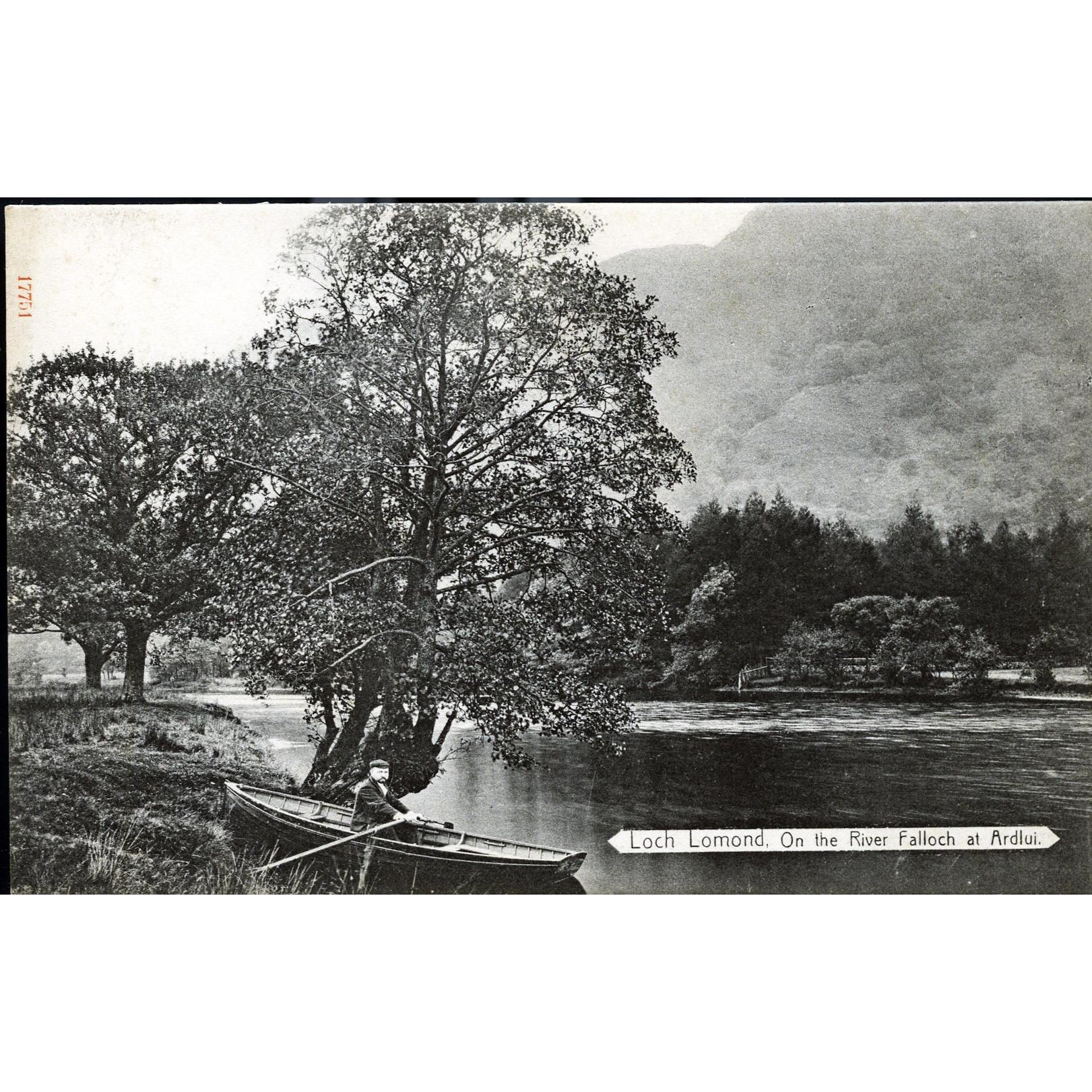 Stengel & Co. Postcard 'Loch Lomond. On the River Falloch at Ardlui'