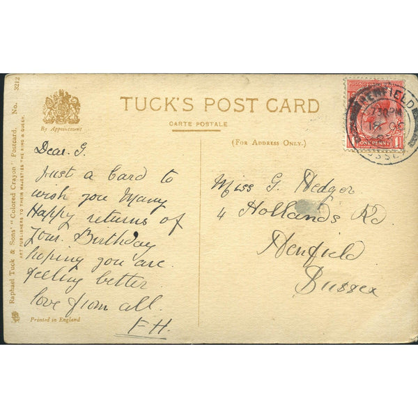 Tuck's Postcard 'Kind Thoughts on your Birthday'