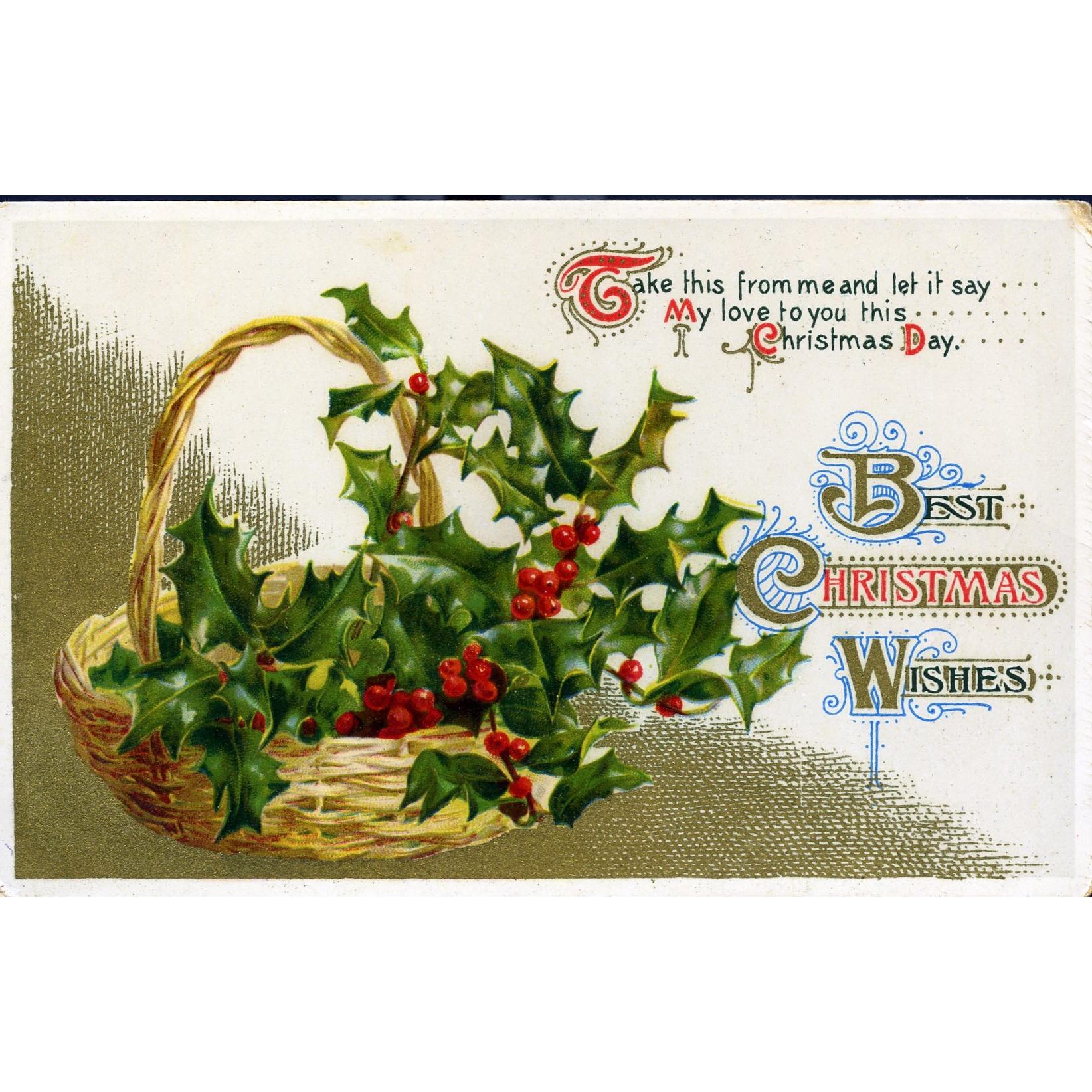 Wildt & Kray Postcard 'Best Christmas Wishes'