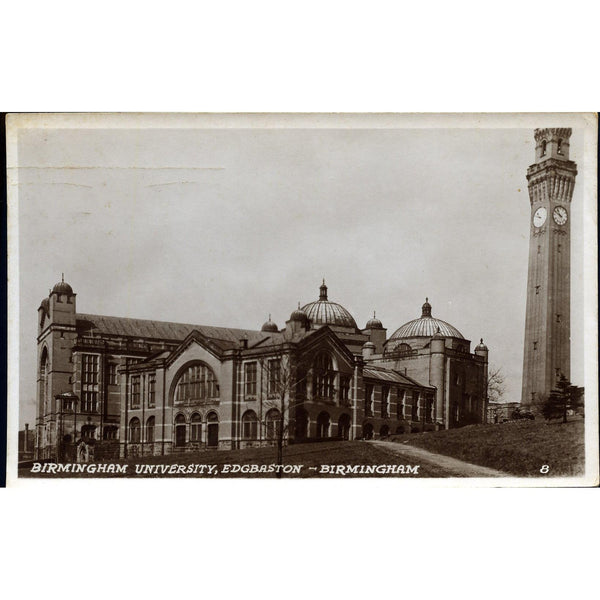 R.A. Series Real Photograph Postcard 'Birmingham University, Edgbaston - Birmingham'