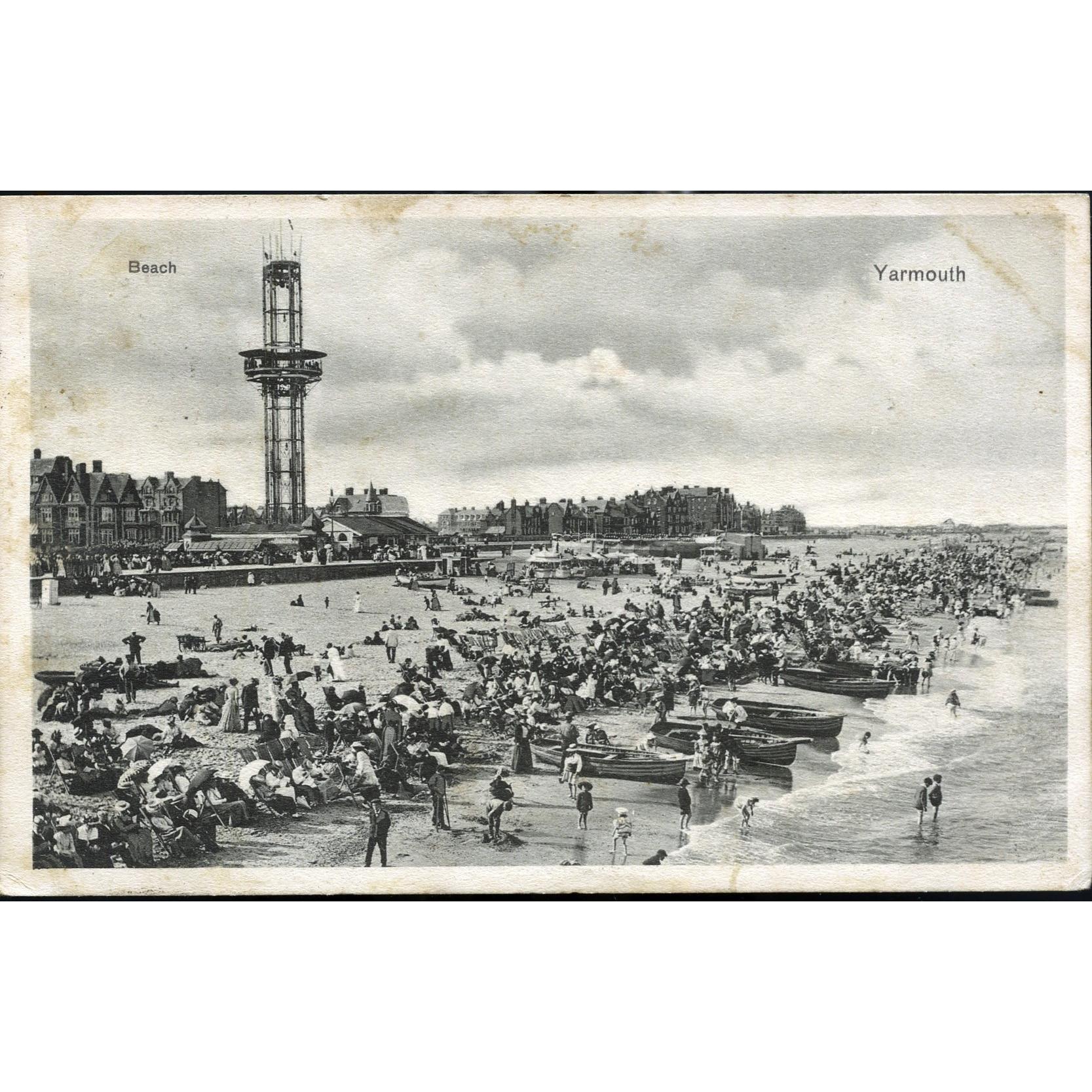 Stewart & Woolf Postcard 'Beach, Yarmouth'