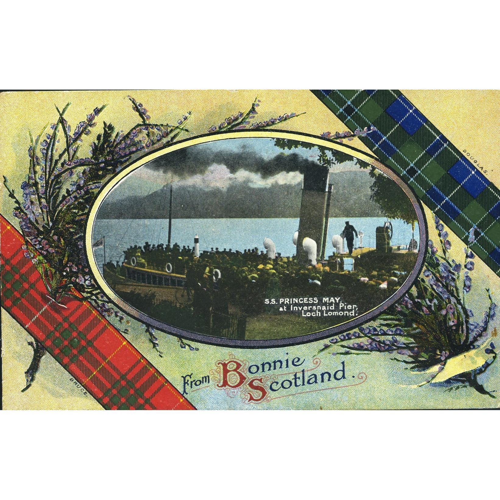 Howard Series Postcard 'From Bonnie Scotland S.S. Princess May'