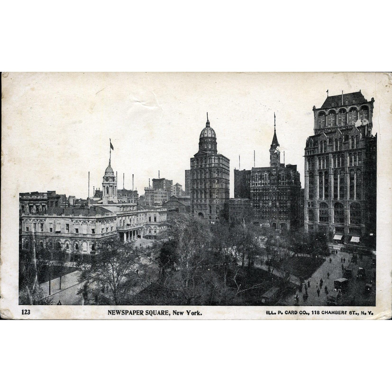 Early Postcard 'Newspaper Square, New York'