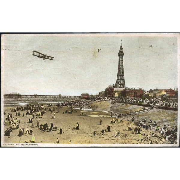 Postcard 'Flying at Blackpool'