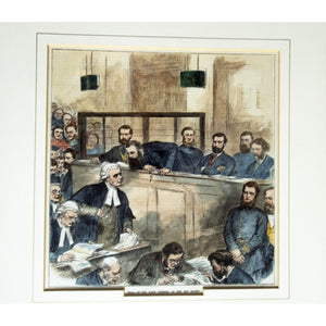 Legal Print 'Trial of the Bank Forgers at the Old Bailey' 1873