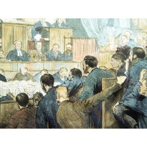 Legal Print 'The Tichborne Trial - Scene in Court During Delivery of the Judge's Sentence' 1874