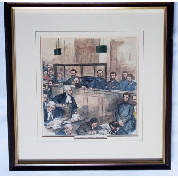 Legal Print 'Trial of the Bank Forgers at the Old Bailey' 1873