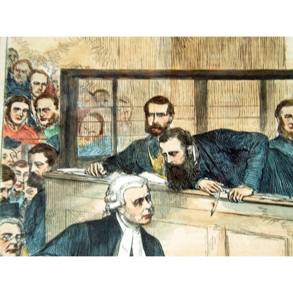 Legal Print 'Trial of the Bank Forgers at the Old Bailey' 1873