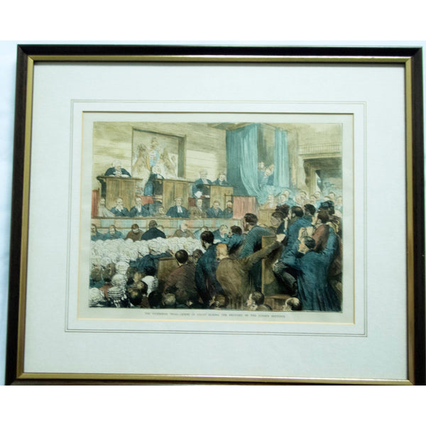 Legal Print 'The Tichborne Trial - Scene in Court During Delivery of the Judge's Sentence' 1874