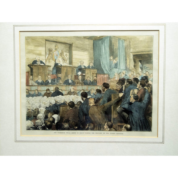 Legal Print 'The Tichborne Trial - Scene in Court During Delivery of the Judge's Sentence' 1874