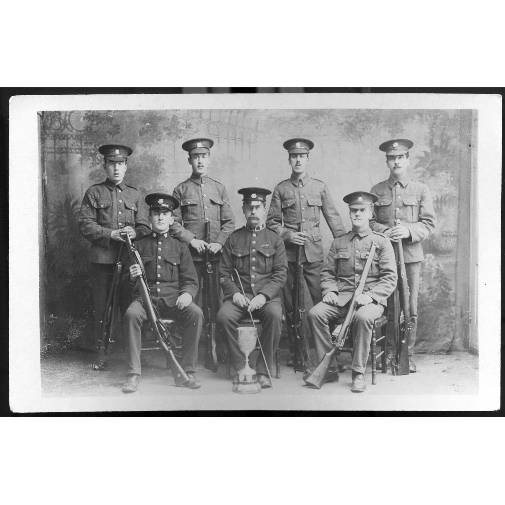 Real Photograph Postcard of Unidentified Army Regiment