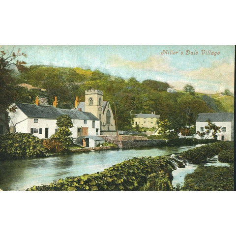 Valentine's Series Postcard 'Miller's Dale Village'