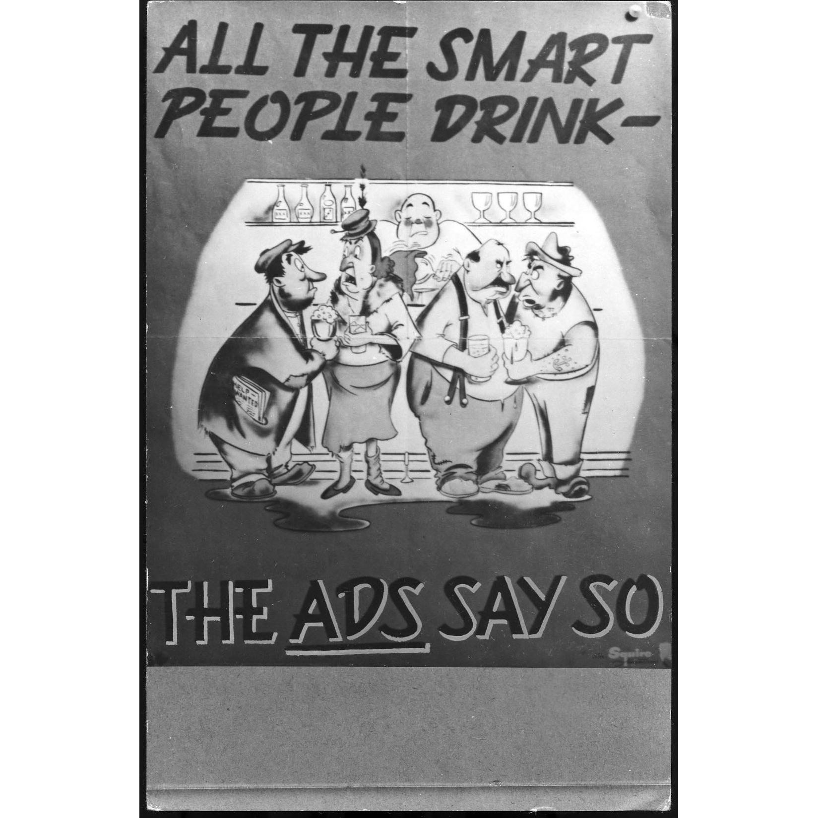 'Photo Post Card' Postcard 'All the smart people drink'