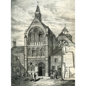 Architectural Print 'Memorial Hall and Schools, Dover'