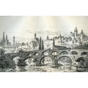 Architectural Print 'Ancient Viaduct at Rothenburg, Bavaria'