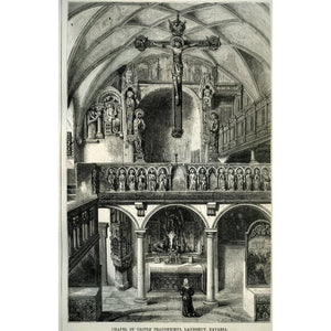 Architectural Print 'Chapel of Castle Trausnichts, Landshut, Bavaria'