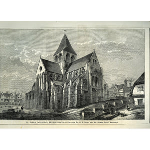 Architectural Print 'St. John's Cathedral, Newfoundland'