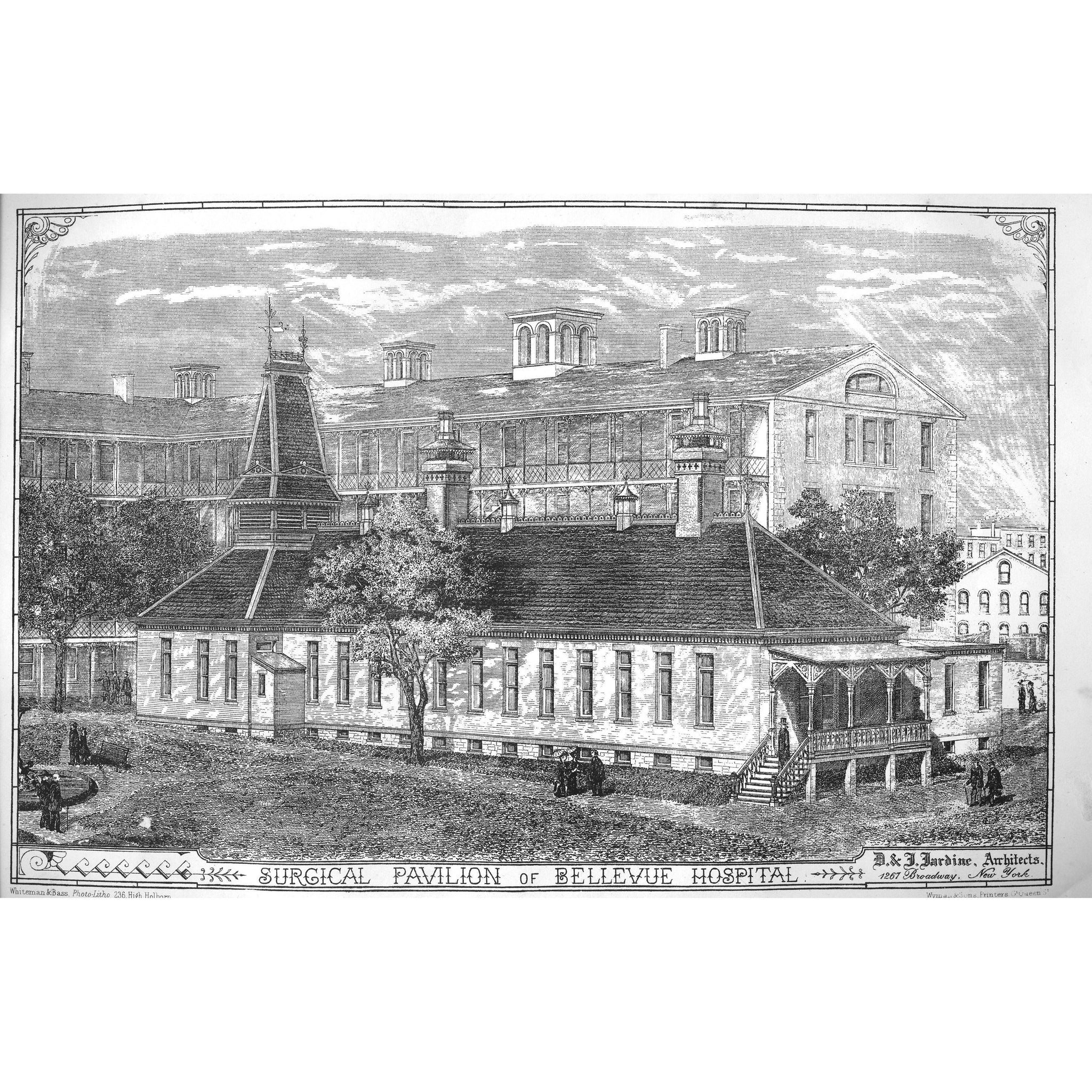 Architectural Print 'Surgical Pavilion of Bellevue Hospital'