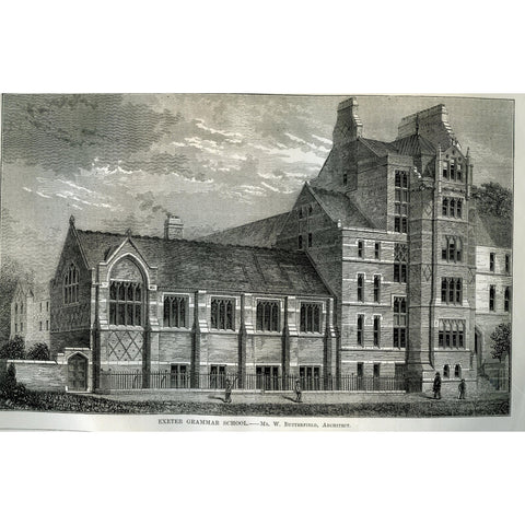 Architectural Print 'Exeter Grammar School'