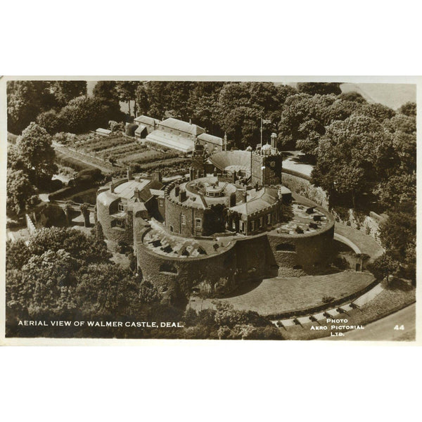 Real Photograph Postcard Aerial View of Walmer Castle, Deal'