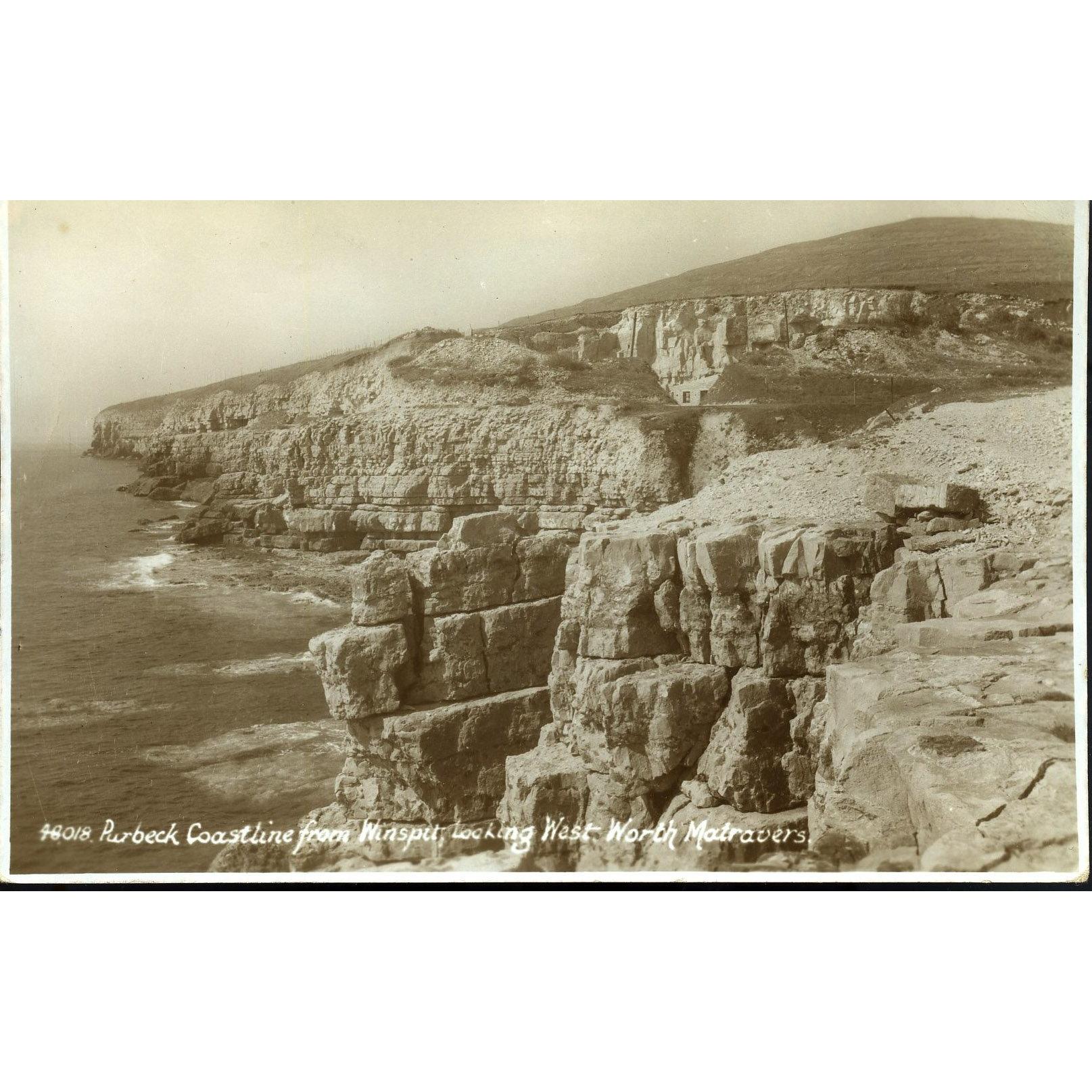 Sweetman & Sons Real Photograph Postcard 'Purbeck Coastline'