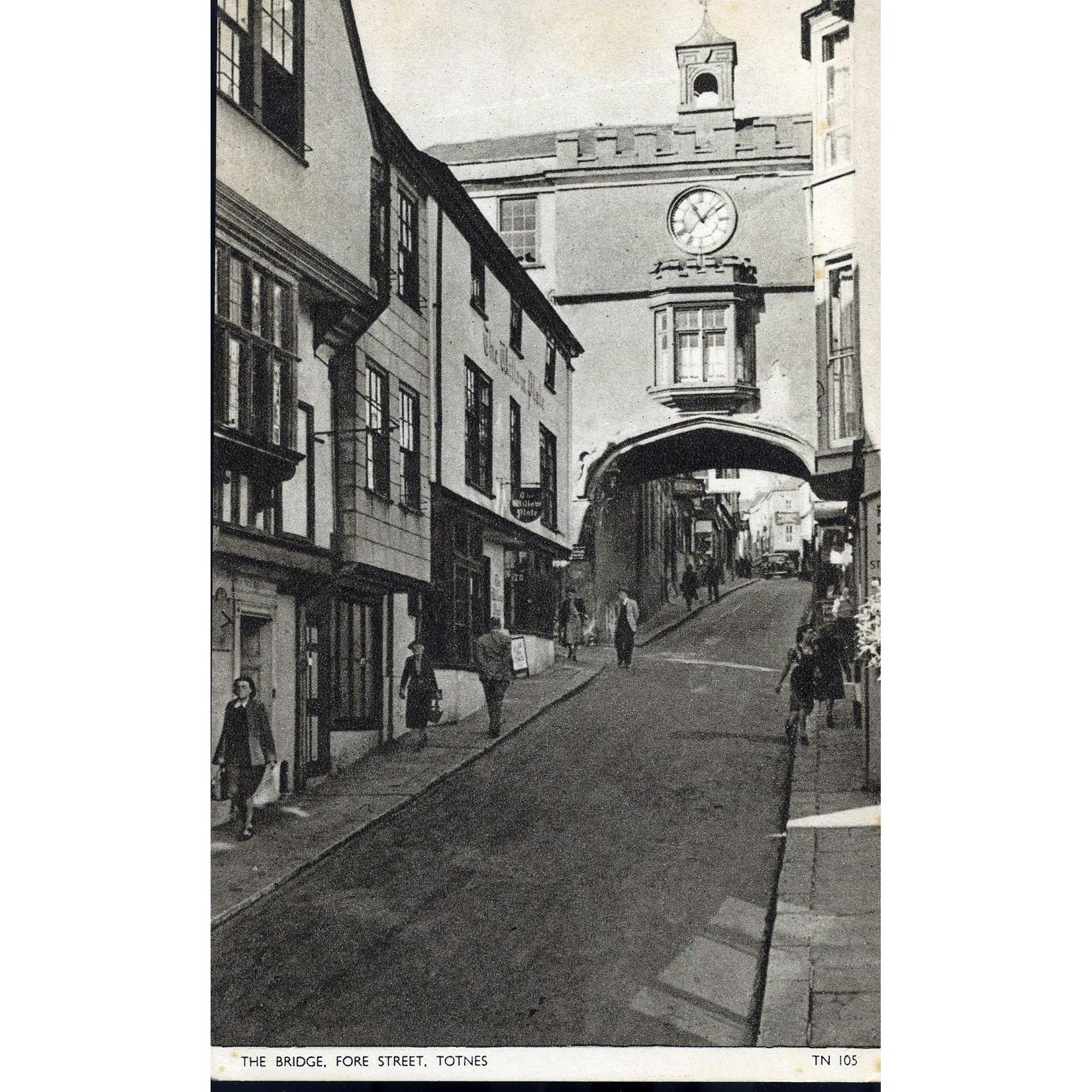 Jarrold & Sons 'Crome Series' Postcard 'The Bridge, Fore Street, Totnes'