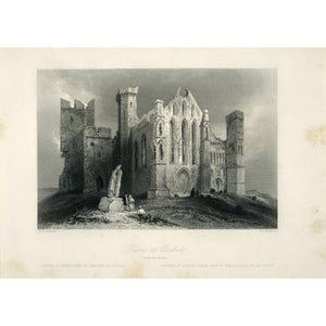 Engraving 'Ruins of Cashele' 1841