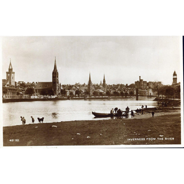 Real Photograph Postcard 'Inverness from the River'