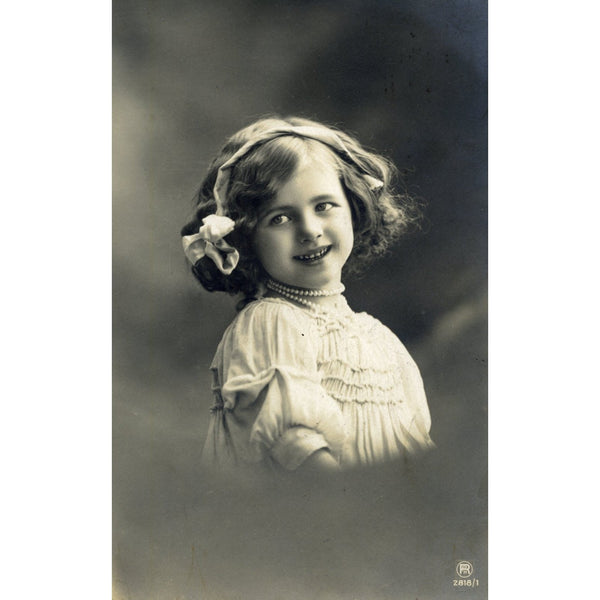 Vintage Real Photograph Postcard Little Girl