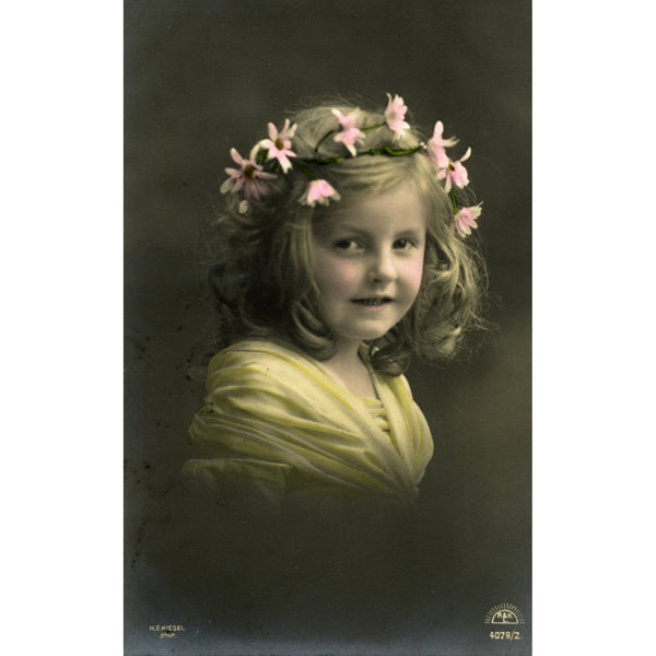 Vintage Alfred Stiebel & Co. 'Alpha Series' Real Photograph Postcard Little Girl