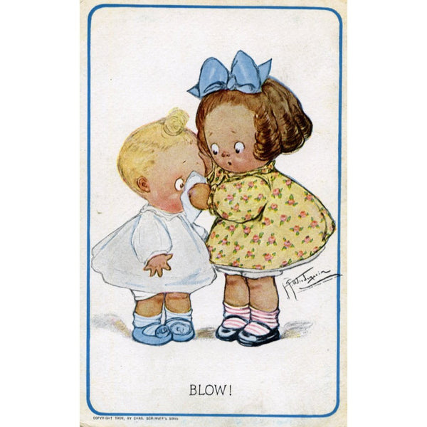 Reinthal & Newman Vintage 'Chas' Postcard 'Blow!'