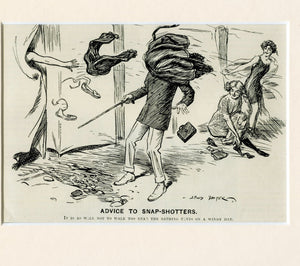 Original Punch Magazine Cartoon 'Advice to Snap-Shotters'