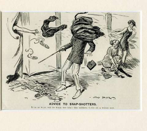 Original Punch Magazine Cartoon 'Advice to Snap-Shotters'