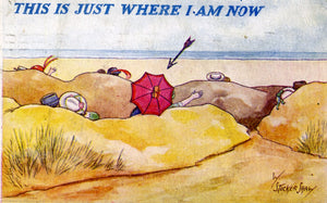 City Postcard Co. W. Stocker Shaw Seaside Holiday Humour Postcard 'This is where I am now'