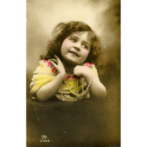 Vintage Real Photograph Postcard Little Girl