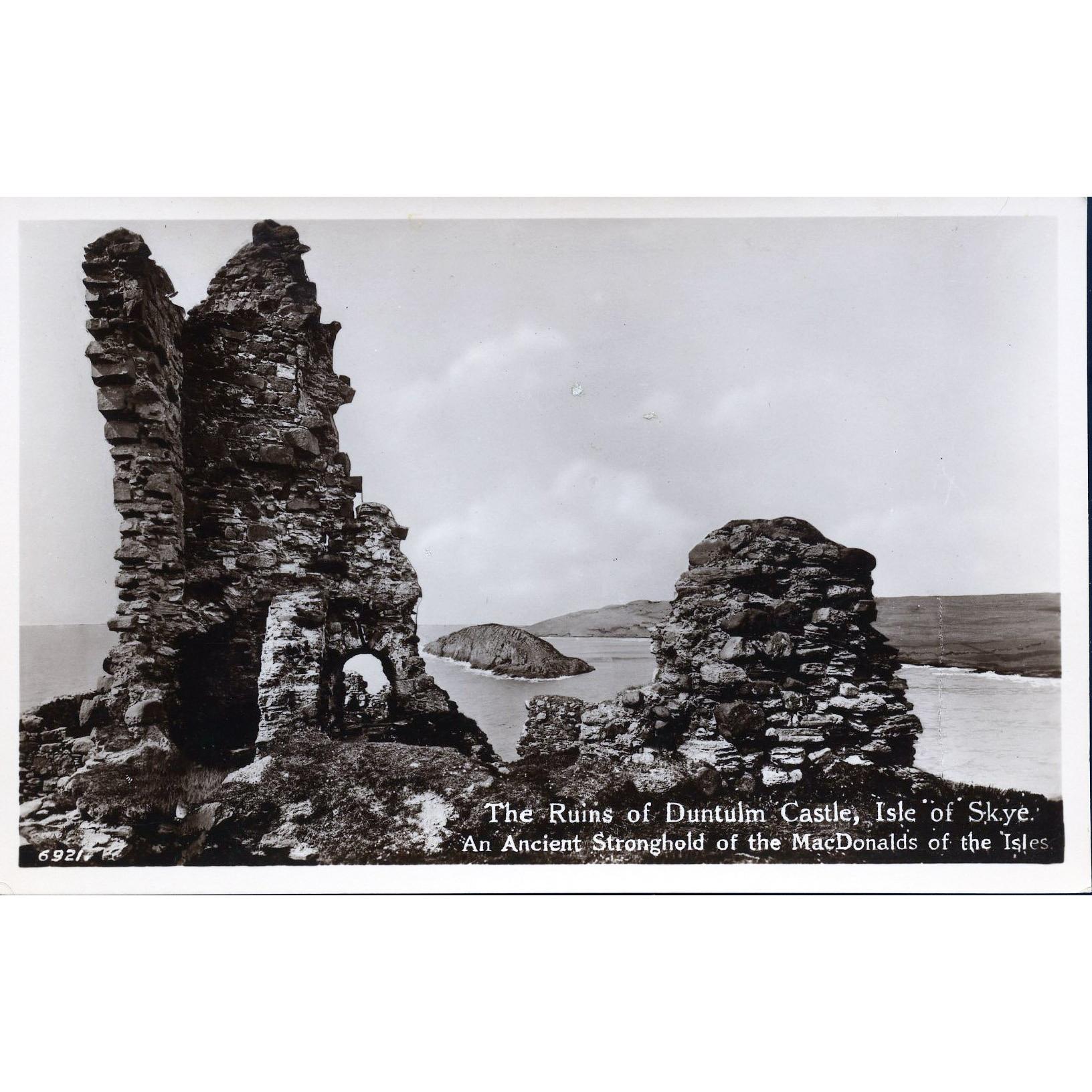 'Best of All Series' Real Photo Postcard 'The Ruins of Duntulm Castle, Isle of Skye'