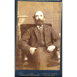 Carte de Visite David Brooks, Healey Wood, Burnley